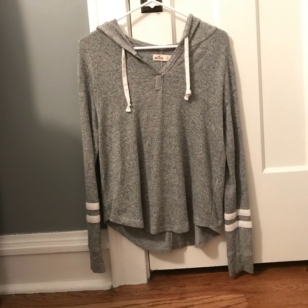 Hollister Gray Hoodie Top